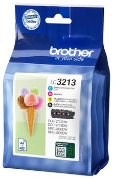 BROTHER LC3213VAL Ink Cartridge Value Pack B/C/M/Y Factory Sealed (LC3213VAL)