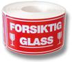 EMO Etikett Forsiktig Glass (500)