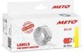 METO Etiket Meto 22x12mm neon rød permanent 1000stk/rul 6rul/pak