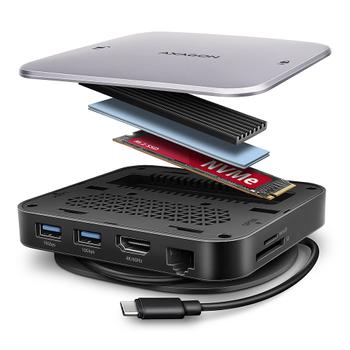 AXAGON HMC-UFO USB hub 9in1    10Gbps HDMI M (HMC-UFO)