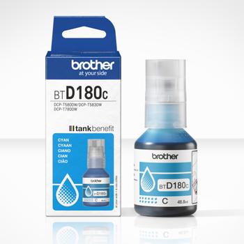 BROTHER BTD180C Cyan ink bottle, yield up to 5 000 pages (BTD180C)
