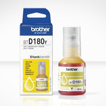 BROTHER BTD180Y Yellow ink bottle, yield up to 5 000 pages (BTD180Y)