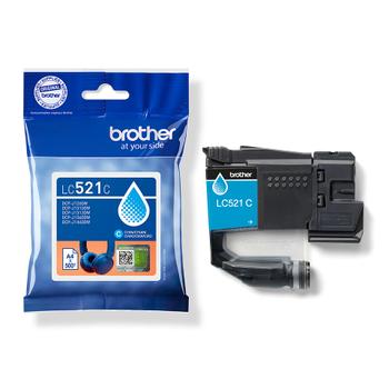 BROTHER LC521C Cyan ink cartridge,  yield up to 500 pages (LC521C)