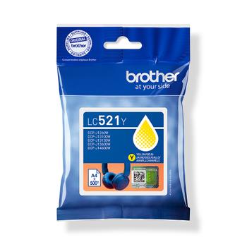 BROTHER LC521Y Yellow ink cartridge,  yield up to 500 pages (LC521Y)