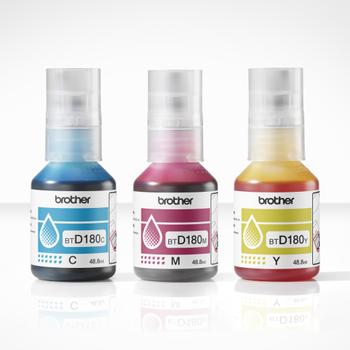 BROTHER BTD180CLVAL CMY value pack ink, 3 bottles, yield up to 5 000 pages each (BTD180CLVAL)