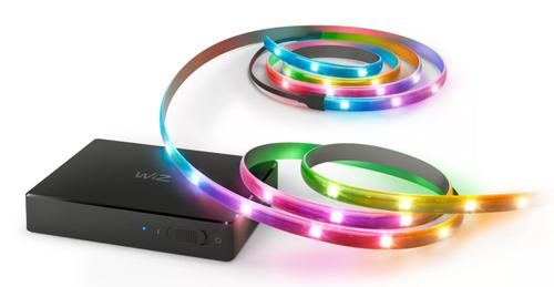 WiZ HDMI sync box med TV lightstrip (55"-65") Støtter 4K ved 60Hz, RGBIC LED-stripe for 55–65-tommers TV-er, app-/ stemmekontroll (929004667801)