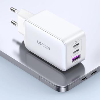 UGREEN Nexode USB-A+2*USB-C 140W GaN Fast Charger+USB-C Cable wht (15339)