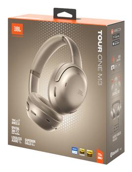 JBL Tour One M3 ANC Trådløse hodetelefoner,  Over-Ear (latte) Spatial 360-lyd med hodesporing,  True Adaptive støyreduksjon,  Pro-lyd, bluetooth (JBLTOURONEM3LTT)