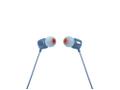 JBL T110 - Øreproptelefoner med mik. - i øret - kabling - 3,5 mm jackstik - blå