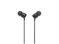 JBL T110 - Øreproptelefoner med mik. - i øret - kabling - 3,5 mm jackstik - sort (JBLT110BLK)