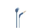 JBL T110 - Øreproptelefoner med mik. - i øret - kabling - 3,5 mm jackstik - blå (JBLT110BLU)