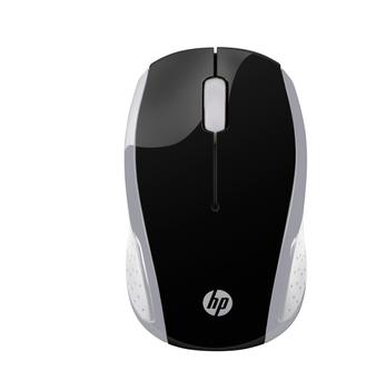 HP 200 - Mus - højre- og venstrehåndet - optisk - trådløs - 2.4 GHz - trådløs modtager (USB) - sølv - for OMEN X by 17 17 (2HU84AA)