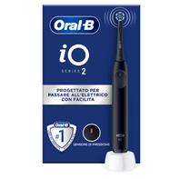 Oral-B iO2 Series Elektrisk tannbørste (Night Black) skånsomme mikrovibrasjoner, tannlegeinspirert rundt børstehode, profesjonell rengjøring