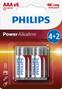 PHILIPS 1x6 Power Alkaline AAA Batterie Vorteilspack