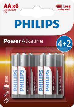 PHILIPS Power Alkaline Battery  (Phil-LR6P6BP/10)