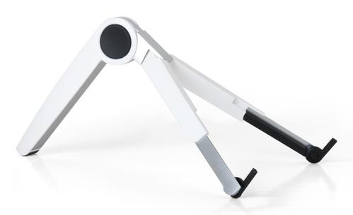 KENSON Spider tablet- og laptopstativ (hvit) Bedre ventilasjon,  ekstra plass på arbeidsflaten,  sammenleggbart,  vinkeljustering (4106-WH)