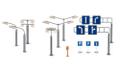 SIKU WORLD signs and lights, scenery