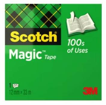 3M SCOTCH 3M MAGIC TAPE 12 MM x 33 M (8101233*12)
