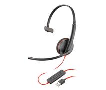 POLY Blackwire 3210 - Blackwire 3200 Series - Headset - On-Ear - kabelgebunden - aktive Rauschunterdrückung - USB-A - Schwarz - Skype-zertifiziert, Avaya Certified, Cisco Jabber Certified - Replaces P