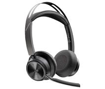 POLY Voyager Focus 2 - Headset - On-Ear - Bluetooth - kabellos - aktive Rauschunterdrückung - Adapter USB-C via Bluetooth - Schwarz - Zoom Certified, Zertifiziert für Microsoft Teams