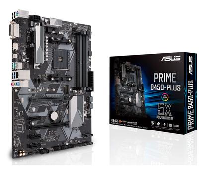 ASUS PRIME B450-PLUS Moderkort AM4, ATX, DDR4,2x PCIe-x16, 1x M.2, USB 3.1 (90MB0YN0-M0EAY0)