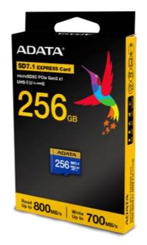 ADATA mSD EXPRESS SWITCH 2 256GB PCIe U3 C10 V30 RW:800MBs/ 700MBs (UD256GEX3L1-C)