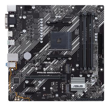 ASUS S PRIME B550M-K - Motherboard - micro ATX - Socket AM4 - AMD B550 Chipset - USB 3.2 Gen 1, USB 3.2 Gen 2 - Gigabit LAN - onboard graphics (CPU required) - HD Audio (8-channel) (90MB14V0-M0EAY0)
