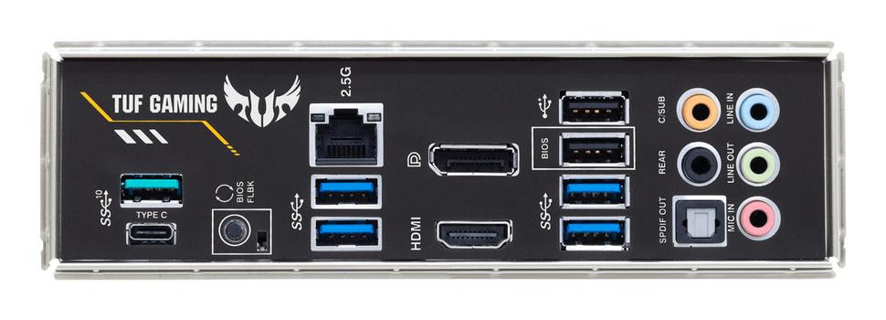 ASUS TUF GAMING B550-PLUS moderkort AM4, ATX, B550, DDR4, 2x M.2, PCIe 4.0 (90MB14G0-M0EAY0)