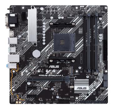 ASUS S PRIME B450M-A II - Motherboard - micro ATX - Socket AM4 - AMD B450 Chipset - USB 3.2 Gen 1, USB 3.2 Gen 2 - Gigabit LAN - onboard graphics (CPU required) - HD Audio (8-channel) (90MB15Z0-M0EAY0)