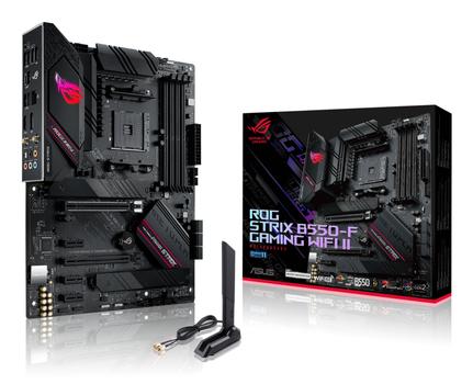 ASUS S ROG STRIX B550-F GAMING WIFI II - Motherboard - ATX - Socket AM4 - AMD B550 Chipset - USB-C Gen2, USB 3.2 Gen 1, USB 3.2 Gen 2 - 2.5 Gigabit LAN, Wi-Fi 6, Bluetooth - onboard graphics (CPU required) (90MB19V0-M0EAY0)