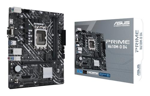 ASUS PRIME H610M-D D4 LGA1700 DDR4 mATX MB (90MB1A00-M0EAY0)