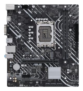 ASUS S PRIME H610M-K D4 - Motherboard - micro ATX - LGA1700 Socket - H610 Chipset - USB 3.2 Gen 2, USB 3.2 Gen 1 - Gigabit LAN - onboard graphics (CPU required) - HD Audio (8-channel) (90MB1A10-M0EAY0)