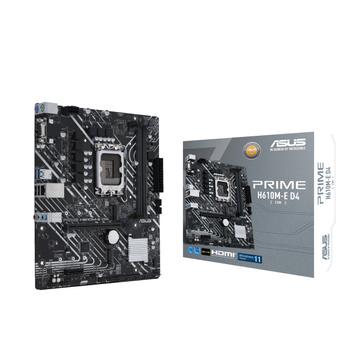 ASUS PRIME H610M-E D4-CSM - hovedkort - mikro ATX - LGA1700-sokkel - H610 (90MB19N0-M1EAYC)