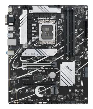 ASUS PRIME B760-PLUS D4 - Motherboard - ATX - LGA1700 Socket - B760 Chipset - USB 3.2 Gen 1, USB 3.2 Gen 2, USB4, USB-C 3.2 Gen 2x2, USB-C 3.2 Gen 1 - 2.5 Gigabit LAN - onboard graphics (CPU required) - (90MB1CW0-M1EAY0)