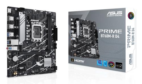 ASUS PRIME B760M-R D4 LGA1700 2xDDR4 4xSATA 2xM.2 (90MB1HA0-M0EAY0)