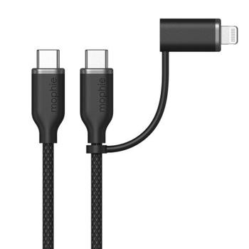 MOPHIE CABLE USB-C TO USB-C WITH LIGHTNING TIP 1M BLACK CABL (409916690)