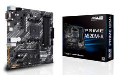 ASUS PRIME A520M-A II/CSM AMD A520 Socket AM4 mATX motherboard features M.2 DP HDMI D-Sub SATA 6 Gbps USB 3.2 Gen 1 ports