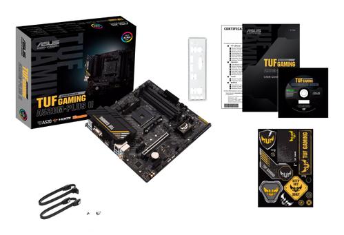 ASUS S TUF GAMING A520M-PLUS II - Motherboard - micro ATX - Socket AM4 - AMD A520 Chipset - USB 3.2 Gen 1 - Gigabit LAN - onboard graphics (CPU required) - HD Audio (8-channel) (90MB17G0-M0EAY0)