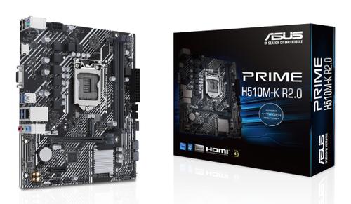 ASUS PRIME H510M-K R2.0 LGA1200 microATX 2xDDR4 1xHDMI 1xD-Sub 4xSATA 1xM.2 (90MB1E80-M0EAY0)