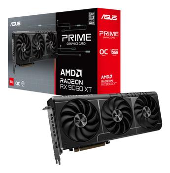 ASUS Prime Radeon RX 9060 XT 16GB - OC Edition - graphics card - Radeon RX 9060 XT - 16 GB GDDR6 - PCI Express 5.0 - HDMI, 2 x DisplayPort - box (90YV0LF1-M0NA00)