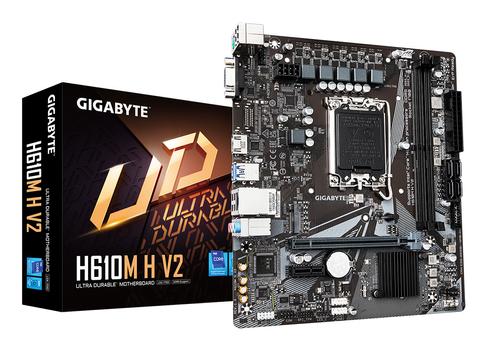 GIGABYTE H610M H V2 - 1.0 - bundkort - micro ATX - LGA1700 sokkel - H610 Chipset - USB 3.2 Gen 1 - Gigabit LAN - onboard grafik (CPU påkrævet) - HD Audio (8-kanaler) (H610M H V2)
