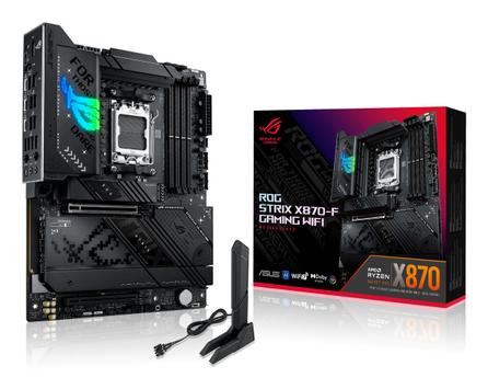 ASUS ROG STRIX X870-F GAMING WIFI, ATX, AM5, DDR5, 2x USB4, 2.5GbE LAN, Wi-Fi 7 320MHz (802.11be) (90MB1IV0-M0EAY0)