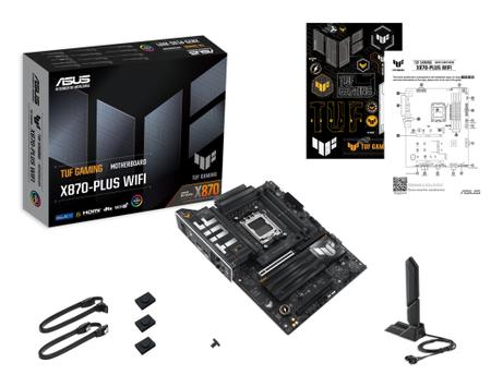 ASUS TUF GAMING X870-PLUS WIFI  ATX, AMD AM5, 2.5GbE, Wi-Fi 7, 4x DDR5, 2x M.2 PCIe 5.0 (90MB1IU0-M0EAY0)