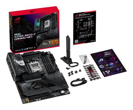 ASUS ROG STRIX X870-F GAMING WIFI, ATX, AM5, DDR5, 2x USB4, 2.5GbE LAN, Wi-Fi 7 320MHz (802.11be) (90MB1IV0-M0EAY0)