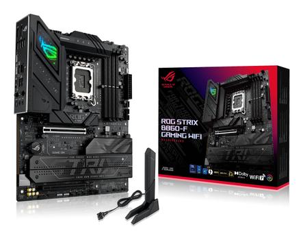 ASUS ROG STRIX B860-F GAMING WIFI Hovedkort LGA 1851, ATX, B860, DDR5, 1x PCIe 5.0, 4x M.2 (90MB1JG0-M0EAY0)