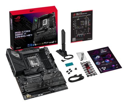 ASUS ROG STRIX B860-F GAMING WIFI Hovedkort LGA 1851, ATX, B860, DDR5, 1x PCIe 5.0, 4x M.2 (90MB1JG0-M0EAY0)