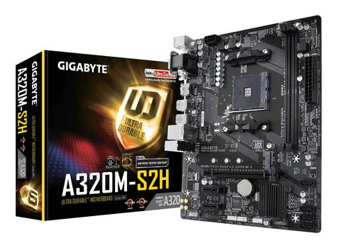 GIGABYTE GA-A320M-S2H AM4 A320 MATX SND+LN+U3.1 SATA 6GB/S DDR4      IN CPNT (GA-A320M-S2H)