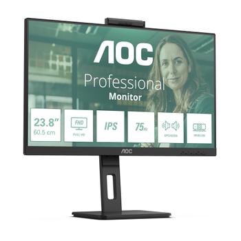 AOC C Pro-line 24P3QW - P3 Series - LED monitor - 24" (23.8" viewable) - 1920 x 1080 Full HD (1080p) @ 75 Hz - IPS - 300 cd/m² - 1000:1 - 4 ms - 2xHDMI, DisplayPort - speakers - black (24P3QW)