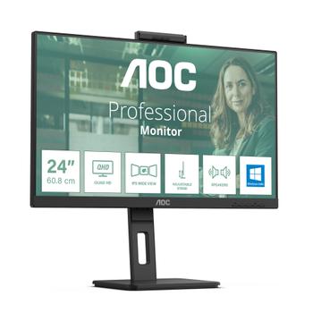 AOC C Pro-line 24P3CW - LED monitor - 24" (23.8" viewable) - 1920 x 1080 Full HD (1080p) @ 75 Hz - IPS - 300 cd/m² - 1000:1 - 4 ms - HDMI, 2xDisplayPort,  USB-C - speakers - black (24P3CW)