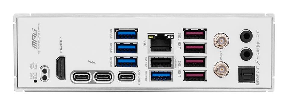 MSI MPG Z890 EDGE TI WIFI Moderkort LGA 1851, ATX, DDR5, 1x PCI-Express 5.0, 5x M.2 (MPG Z890 EDGE TI WIFI)